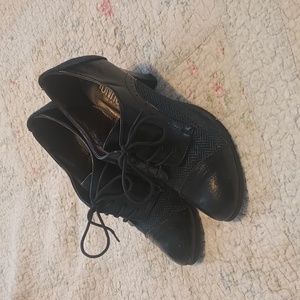 Blue and Black Oxford Style Heels